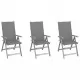 Градински накланящи се столове 3 бр с възглавници акация масив