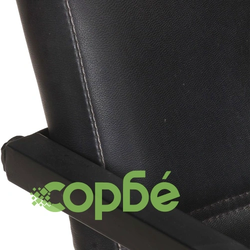 Конзолни трапезни столове, 4 бр, черни, естествена кожа ➤ топ цена ➤ sorbe.bg