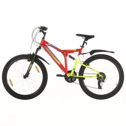 Планински велосипед, 21 скорости, 26 цола, 49 см, червен