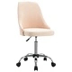 Офис столове на колелца, 2 бр, кремави, текстил