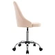 Офис столове на колелца, 2 бр, кремави, текстил