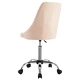 Офис столове на колелца, 2 бр, кремави, текстил