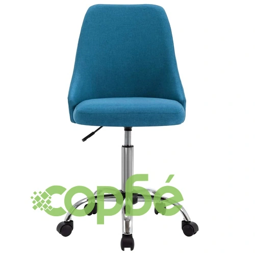Офис столове на колелца, 2 бр, сини, текстил ➤ топ цена ➤ sorbe.bg