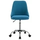 Офис столове на колелца, 2 бр, сини, текстил