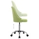 Офис столове на колелца, 2 бр, зелени, текстил