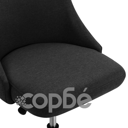 Офис столове на колелца, 2 бр, черни, текстил ➤ топ цена ➤ sorbe.bg