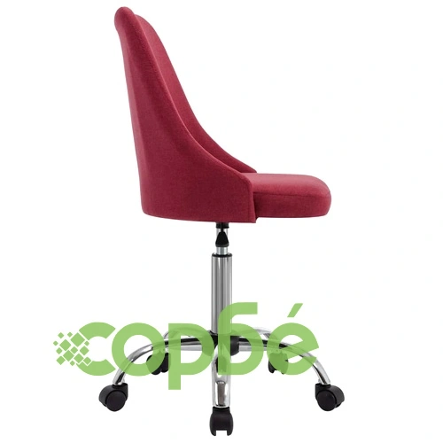Офис столове на колелца, 2 бр, виненочервени, текстил ➤ топ цена ➤ sorbe.bg