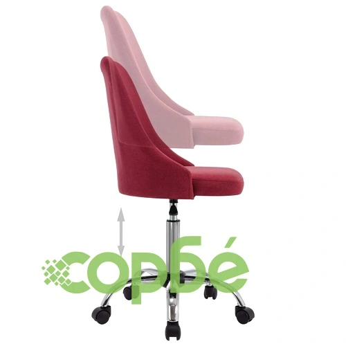 Офис столове на колелца, 2 бр, виненочервени, текстил ➤ топ цена ➤ sorbe.bg