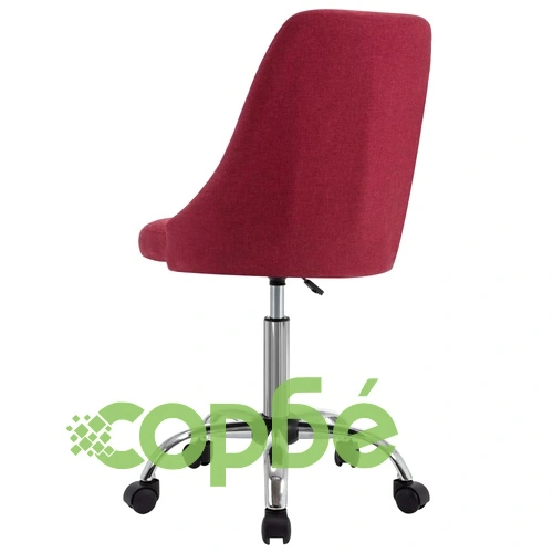 Офис столове на колелца, 2 бр, виненочервени, текстил ➤ топ цена ➤ sorbe.bg