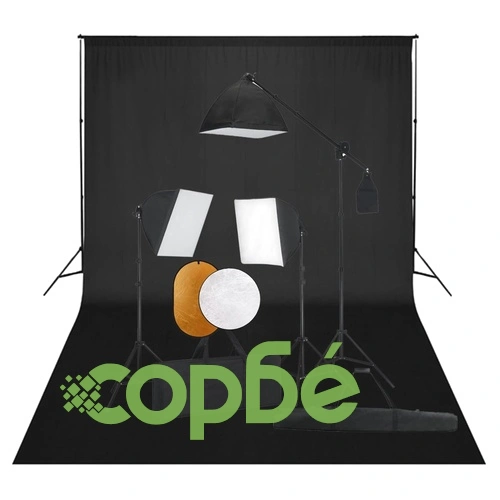 Фотографски комплект за студио със софтбокс, фон и рефлектор ➤ топ цена ➤ sorbe.bg