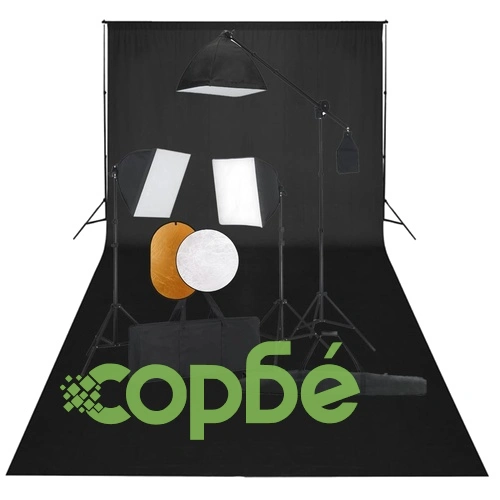 Фотографски комплект за студио със софтбокс, фон и рефлектор ➤ топ цена ➤ sorbe.bg