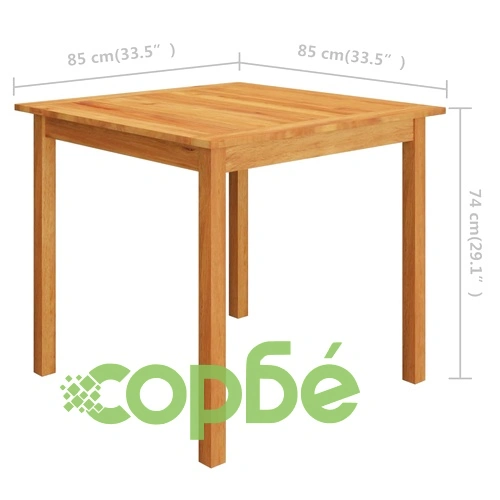 Градински трапезен комплект, 5 части, черен ➤ топ цена ➤ sorbe.bg