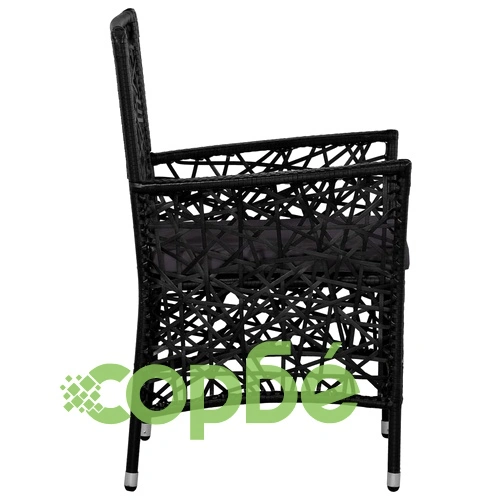 Градински трапезен комплект, 5 части, черен ➤ топ цена ➤ sorbe.bg