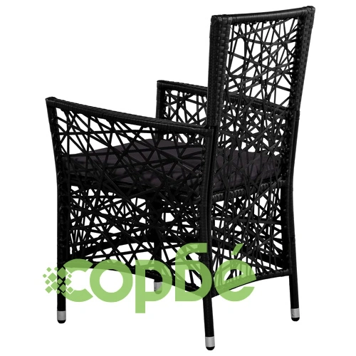 Градински трапезен комплект, 5 части, черен ➤ топ цена ➤ sorbe.bg