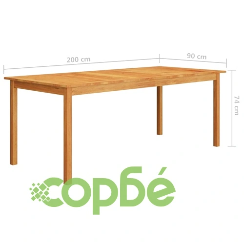 Градински трапезен комплект, 9 части, кафяв ➤ топ цена ➤ sorbe.bg