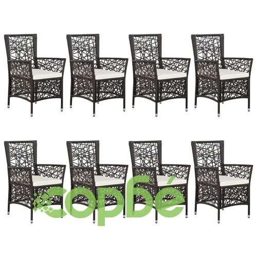 Градински трапезен комплект, 9 части, кафяв ➤ топ цена ➤ sorbe.bg