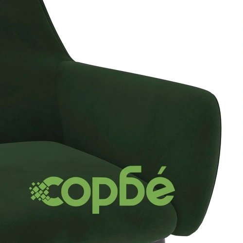 Трапезни столове, 4 бр, тъмнозелени, кадифе ➤ топ цена ➤ sorbe.bg