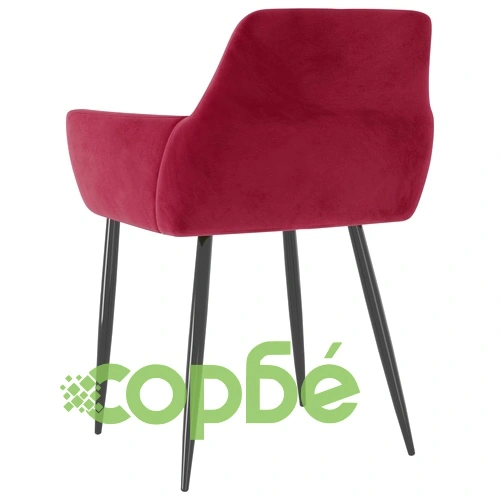 Трапезни столове, 6 бр, виненочервени, кадифе ➤ топ цена ➤ sorbe.bg