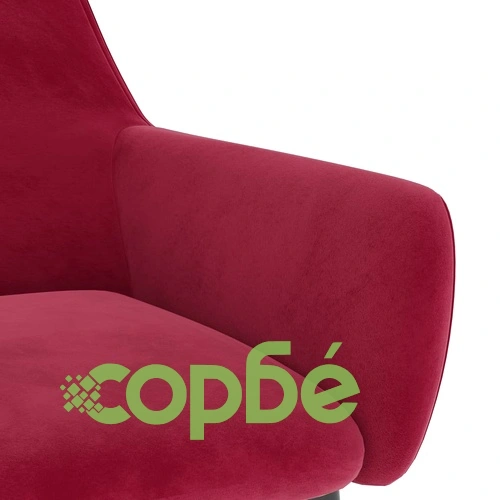 Трапезни столове, 6 бр, виненочервени, кадифе ➤ топ цена ➤ sorbe.bg