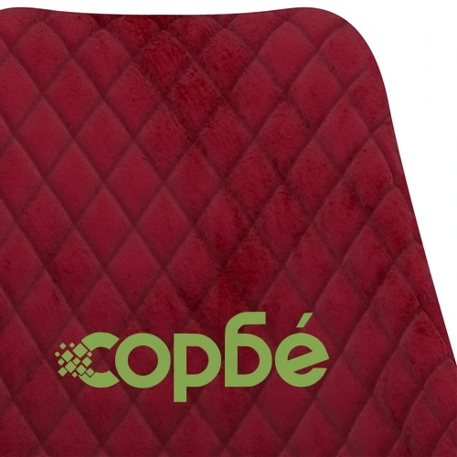Трапезни столове, 6 бр, виненочервени, кадифе ➤ топ цена ➤ sorbe.bg