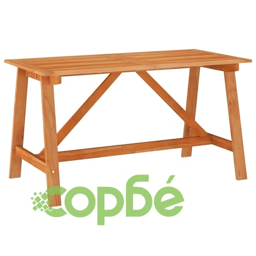 Градински трапезен комплект, 5 части, кафяв ➤ топ цена ➤ sorbe.bg