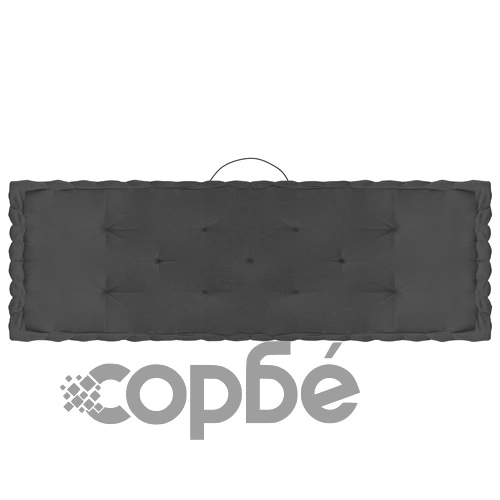 Палетни възглавници за под, 3 бр, антрацит, памук ➤ топ цена ➤ sorbe.bg
