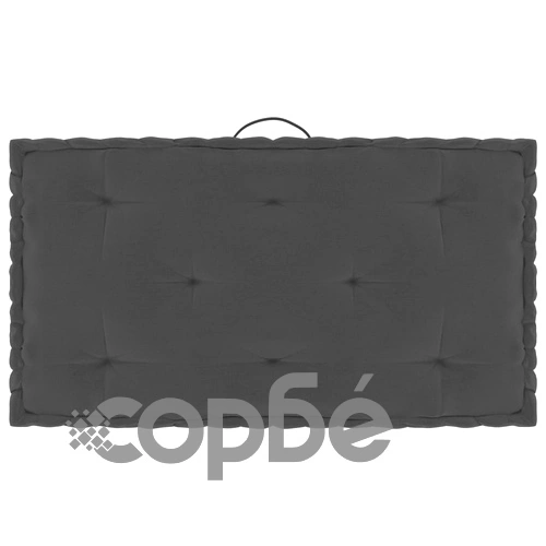 Палетни възглавници за под, 3 бр, антрацит, памук ➤ топ цена ➤ sorbe.bg