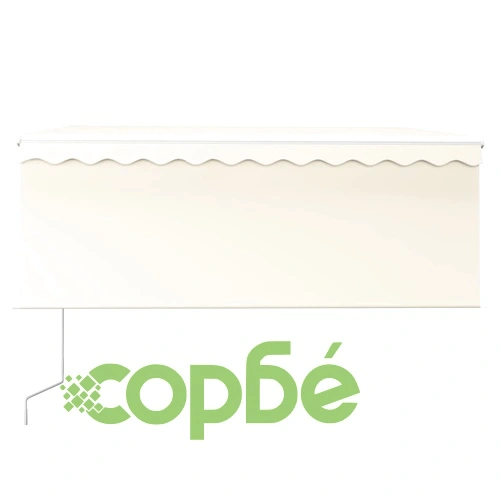 Автоматично прибиращ се сенник с щора, 3x2,5 м, кремав ➤ топ цена ➤ sorbe.bg