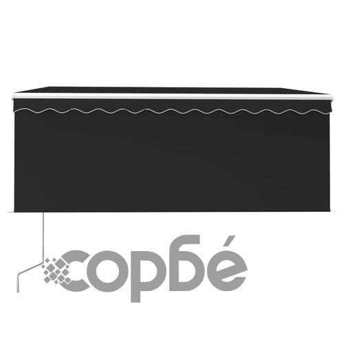 Автоматично прибиращ се сенник с щора, 3,5x2,5 м, антрацит   ➤ топ цена ➤ sorbe.bg