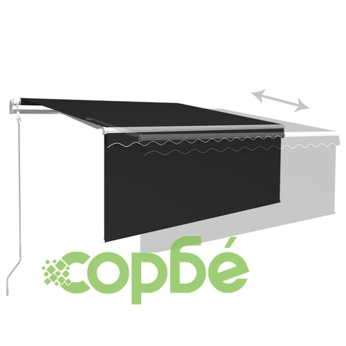 Автоматичен сенник щора LED сензор за вятър 3,5x2,5 м антрацит   ➤ топ цена ➤ sorbe.bg