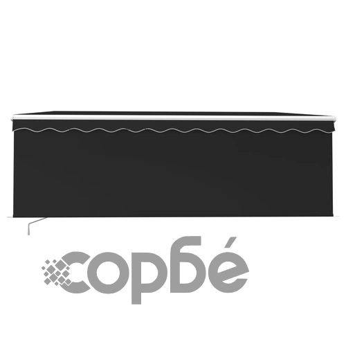 Ръчно прибиращ се сенник с щора, 4,5x3 м, антрацит ➤ топ цена ➤ sorbe.bg