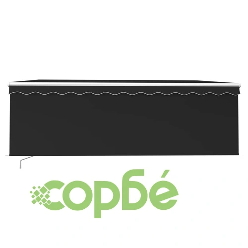 Ръчно прибиращ се сенник с щора и LED, 4,5x3 м, антрацит ➤ топ цена ➤ sorbe.bg