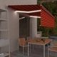 Ръчно прибиращ се сенник с щора и LED, 5x3 м, оранжево-кафяв Ръчно прибиращ се сенник с щора и LED, 5x3 м, оранжево-кафяв