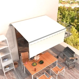 Автоматично прибиращ се сенник с щора, 3,5x2,5 м, кремав