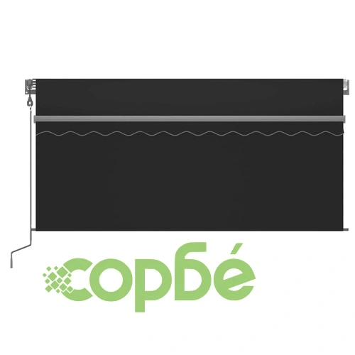 Автоматичен сенник щора LED сензор за вятър 3,5x2,5 м антрацит ➤ топ цена ➤ sorbe.bg