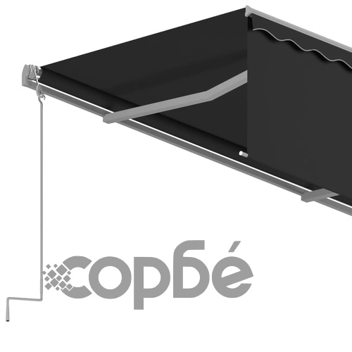 Автоматично прибиращ се сенник с щора, 4,5x3 м, антрацит ➤ топ цена ➤ sorbe.bg