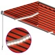 Автоматичен сенник с щора LED и сензор за вятър 4,5x3 м оранжев