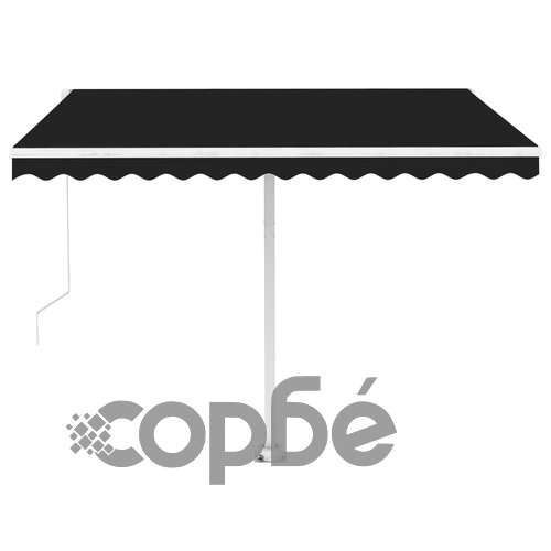 Свободностояща ръчно прибираща се тента, 350x250 см, антрацит ➤ топ цена ➤ sorbe.bg