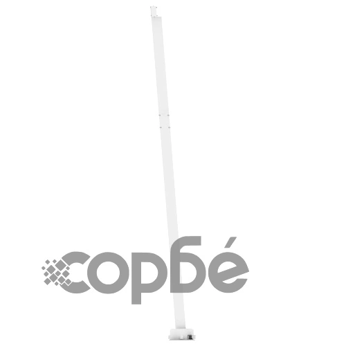 Ръчно прибиращ се сенник с LED, 350x250 см, жълто и бяло ➤ топ цена ➤ sorbe.bg