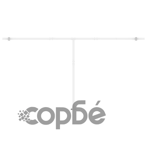 Автоматичен сенник LED сензор за вятър 600x350 см синьо и бяло ➤ топ цена ➤ sorbe.bg