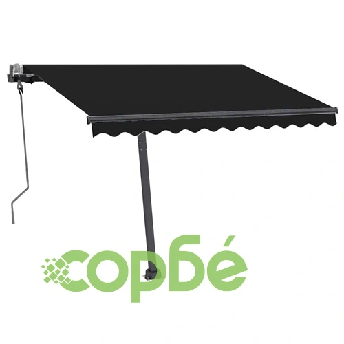 Ръчно прибираща се тента с LED, 300x250 см, антрацит ➤ топ цена ➤ sorbe.bg