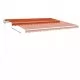 Свободностоящ ръчно прибиращ сенник 400x300 см оранжево/кафяво