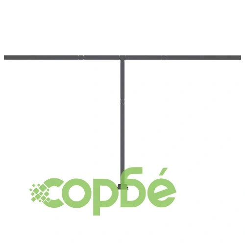 Ръчно прибираща се тента с LED, 400x350 см, оранжево и кафяво ➤ топ цена ➤ sorbe.bg