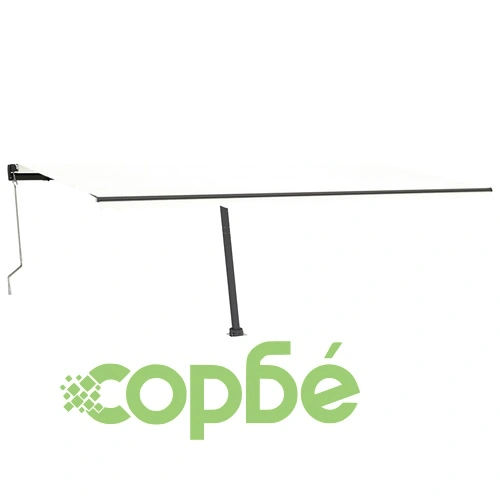 Автоматичен сенник с LED и сензор за вятър 600x350 см кремав ➤ топ цена ➤ sorbe.bg