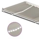 Ръчно прибиращ се сенник с LED, 4x3 м, кремав