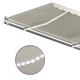 Ръчно прибиращ се сенник с LED, 4,5x3 м, кремав