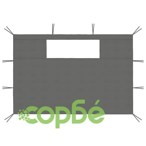 Стени за шатри с прозорци, 2 бр, антрацит ➤ топ цена ➤ sorbe.bg