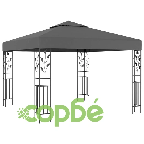 Шатра с LED светещи стрингове 3х3 м антрацит на топ цена от sorbe.bg Шатра с LED светещи стрингове 3х3 м антрацит ➤ топ цена ➤ sorbe.bg