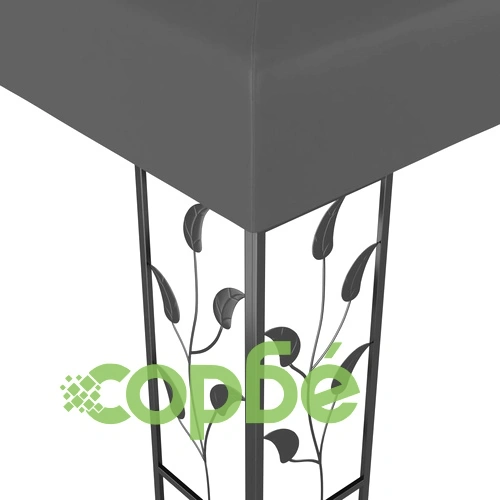 Шатра с двоен покрив и LED светещи стрингове, 3х4 м, антрацит ➤ топ цена ➤ sorbe.bg