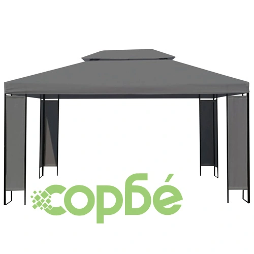 Шатра с LED светещи стрингове, антрацит, 3х4 м ➤ топ цена ➤ sorbe.bg